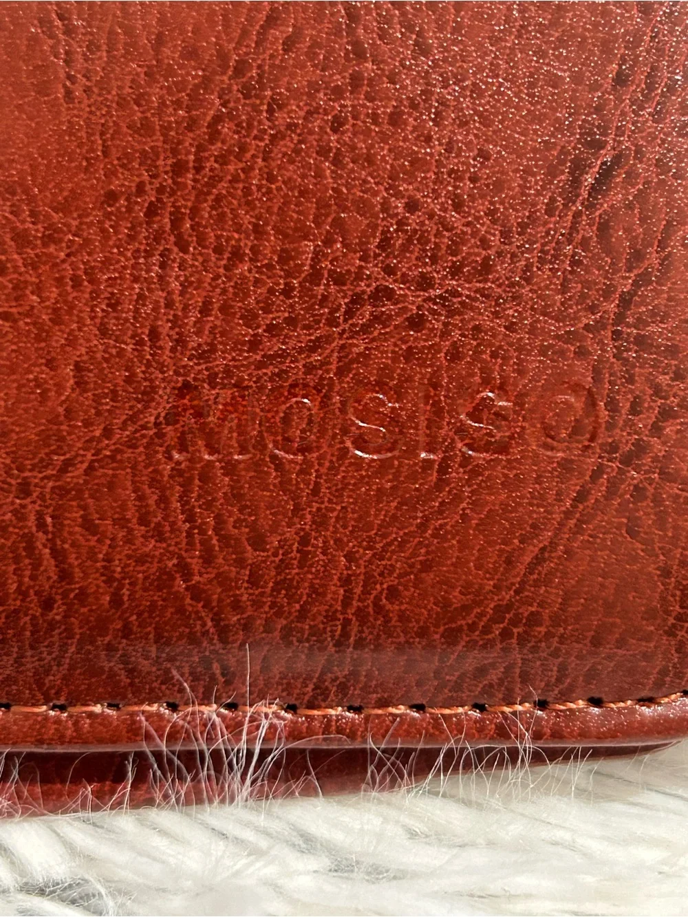 Leather Tablet Folio in Rust Brown